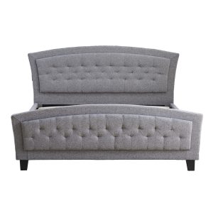347 000020 2 1 Double bed Camaro pakoworld fabric in grey color 160x200cmIndoor furniture > Beds