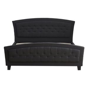 347 000021 2 1 Double bed Camaro pakoworld fabric in anthracite color 160x200cmIndoor furniture > Beds