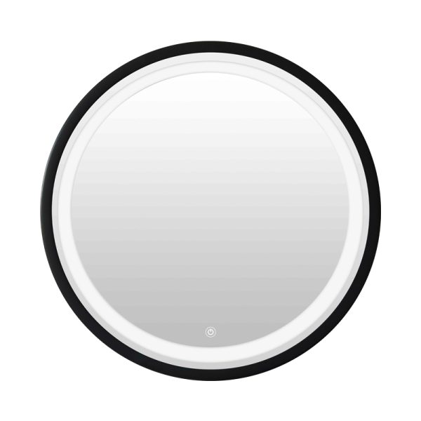 349 000003 11 Led mirror Goslyn Inart in black shade D55.4x4.5cmIndoor furniture > Home organization > Bathroom > Mirrors