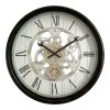 349 000016 12 Docto Inart wall clock in black antique shade D55.8x5.2cmDecoration > Clocks