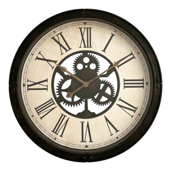 349 000017 7 Candal Inart wall clock in black antique shade D45.7x5.2cmDecoration > Clocks