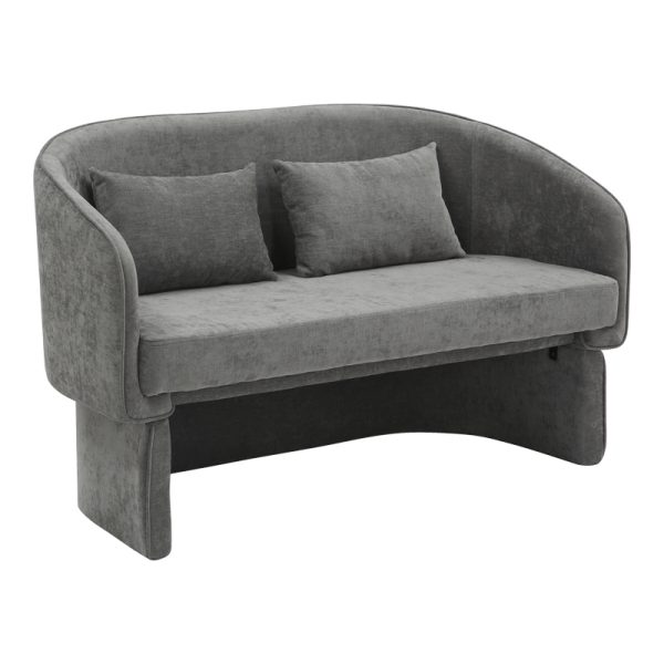 350 000006 5 Two-seater sofa Playmob pakoworld gray fabric 128x65x79cmIndoor furniture > Sofas