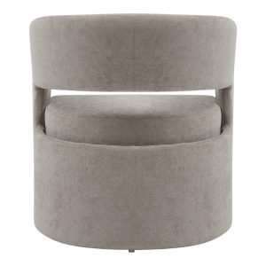 350 000007 4 2 Leicy pakoworld fabric armchair in gray-beige shade 69x63x76.5cmIndoor furniture > Living room armchairs