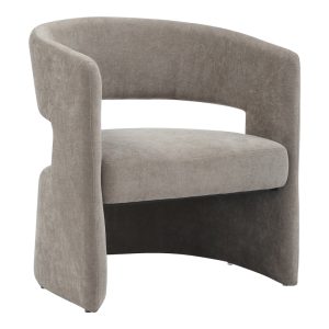 350 000007 5 Leicy pakoworld fabric armchair in gray-beige shade 69x63x76.5cmIndoor furniture > Living room armchairs
