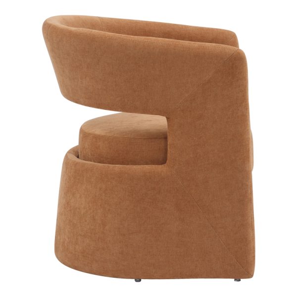 350 000008 2 2 Armchair Leicy pakoworld fabric in brown shade 69x63x76.5cmIndoor furniture > Living room armchairs