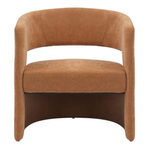 350 000008 3 2 Armchair Leicy pakoworld fabric in brown shade 69x63x76.5cmIndoor furniture > Living room armchairs