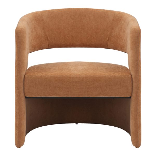 350 000008 3 2 Armchair Leicy pakoworld fabric in brown shade 69x63x76.5cmIndoor furniture > Living room armchairs