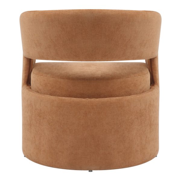 350 000008 4 2 Armchair Leicy pakoworld fabric in brown shade 69x63x76.5cmIndoor furniture > Living room armchairs