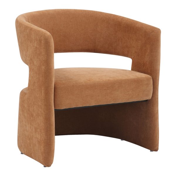 350 000008 5 Armchair Leicy pakoworld fabric in brown shade 69x63x76.5cmIndoor furniture > Living room armchairs