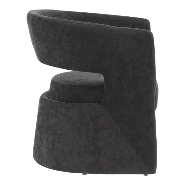 350 000009 2 4 Armchair Leicy pakoworld fabric in black shade 69x63x76.5cmIndoor furniture > Living room armchairs