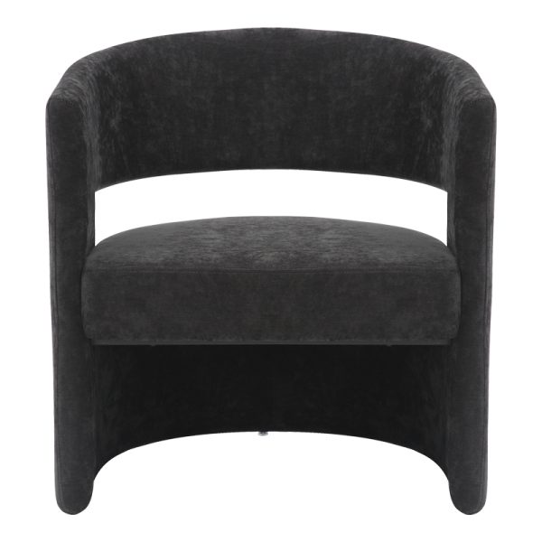 350 000009 3 4 Armchair Leicy pakoworld fabric in black shade 69x63x76.5cmIndoor furniture > Living room armchairs