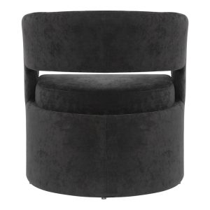 350 000009 4 4 Armchair Leicy pakoworld fabric in black shade 69x63x76.5cmIndoor furniture > Living room armchairs
