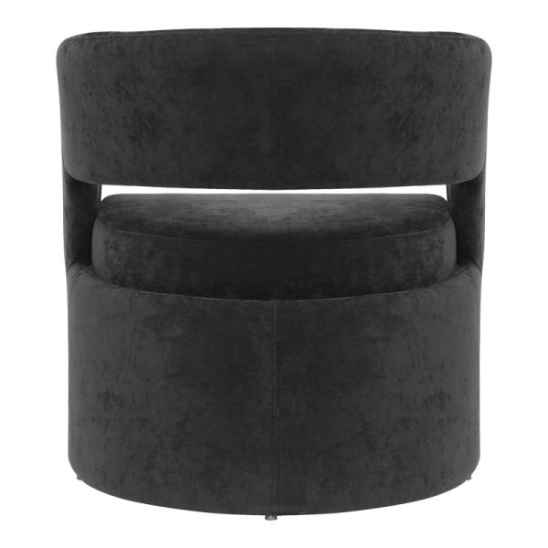 350 000009 4 4 Armchair Leicy pakoworld fabric in black shade 69x63x76.5cmIndoor furniture > Living room armchairs