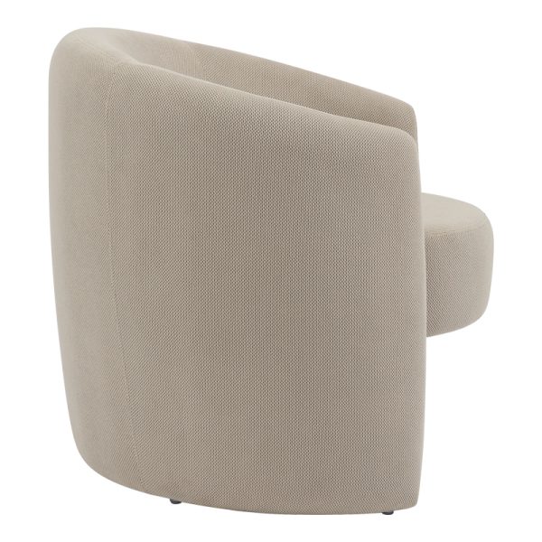 350 000010 2 3 Barken armchair pakoworld fabric in beige shade 77x74.5x73cmIndoor furniture > Living room armchairs