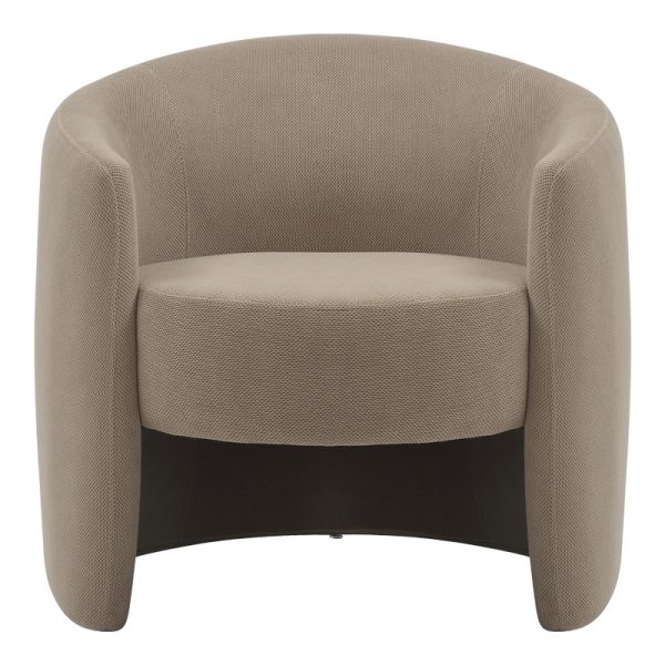 350 000011 3 2 Barken armchair pakoworld fabric in gray-beige shade 77x74.5x73cmIndoor furniture > Living room armchairs