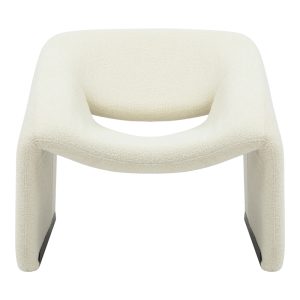 350 000012 3 3 Armchair Clous pakoworld boucle fabric in off-white shade 86x77x73.5cmIndoor furniture > Living room armchairs