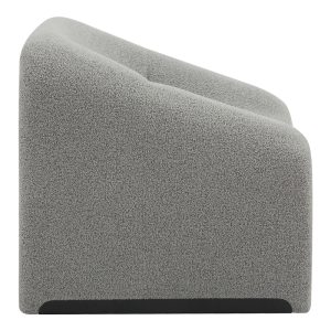 350 000013 2 2 Armchair Clous pakoworld bouclé fabric in light gray shade 86x77x73.5cmIndoor furniture > Living room armchairs