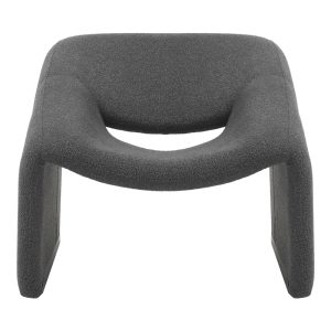 350 000014 3 3 Armchair Clous pakoworld bouclé fabric in charcoal shade 86x77x73.5cmIndoor furniture > Living room armchairs