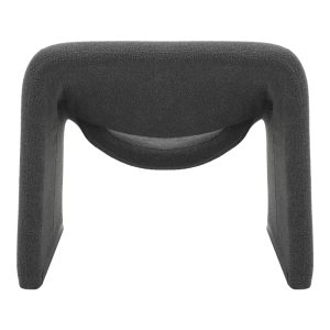350 000014 4 3 Armchair Clous pakoworld bouclé fabric in charcoal shade 86x77x73.5cmIndoor furniture > Living room armchairs