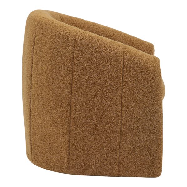 350 000016 2 2 Fassy armchair pakoworld boucle fabric in mustard shade 80x66x80cmIndoor furniture > Living room armchairs