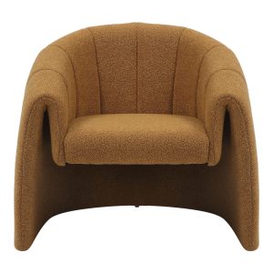 350 000016 3 2 Fassy armchair pakoworld boucle fabric in mustard shade 80x66x80cmIndoor furniture > Living room armchairs