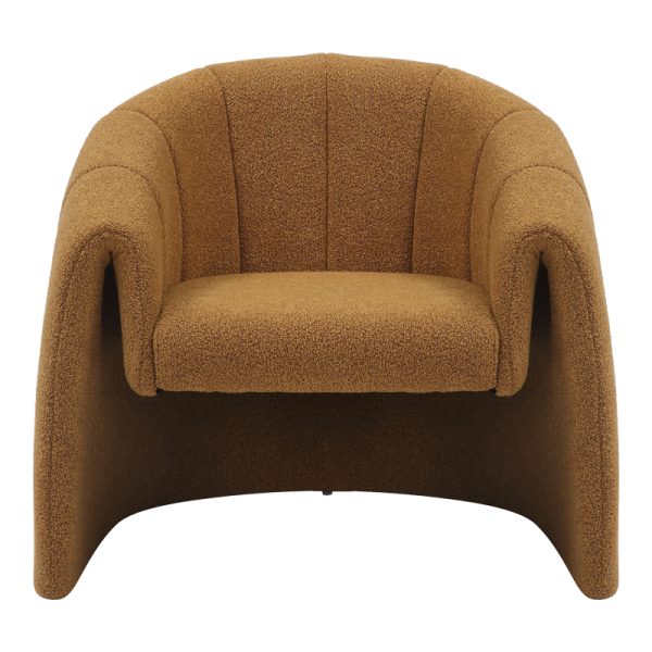 350 000016 3 2 Fassy armchair pakoworld boucle fabric in mustard shade 80x66x80cmIndoor furniture > Living room armchairs