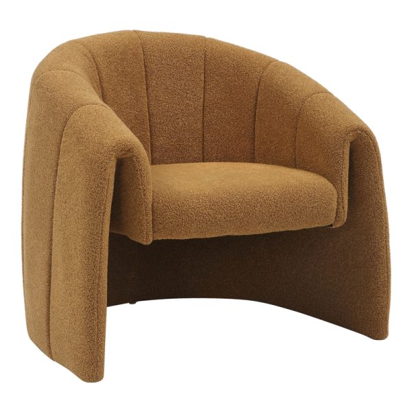 350 000016 5 Fassy armchair pakoworld boucle fabric in mustard shade 80x66x80cmIndoor furniture > Living room armchairs