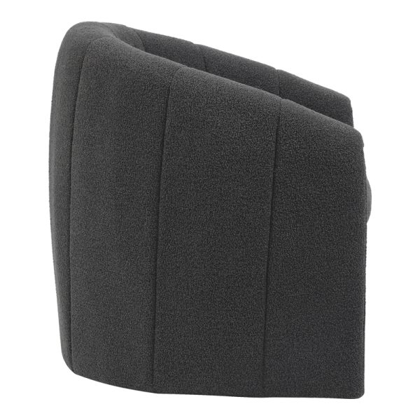 350 000017 2 2 Fassy armchair pakoworld bouclé fabric in charcoal color 80x66x80cmIndoor furniture > Living room armchairs