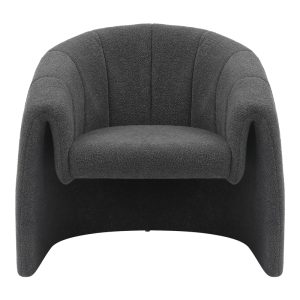 350 000017 3 2 Fassy armchair pakoworld bouclé fabric in charcoal color 80x66x80cmIndoor furniture > Living room armchairs