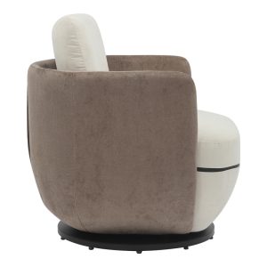 350 000024 2 2 Armchair rotating Coupa pakoworld fabric in beige shade 75x77x79cmIndoor furniture > Living room armchairs