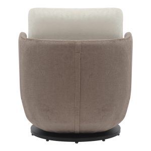 350 000024 4 2 Armchair rotating Coupa pakoworld fabric in beige shade 75x77x79cmIndoor furniture > Living room armchairs