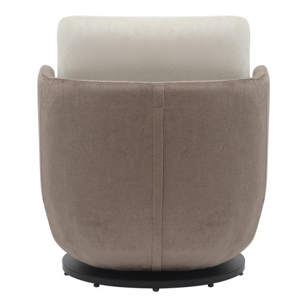 350 000024 4 2 Armchair rotating Coupa pakoworld fabric in beige shade 75x77x79cmIndoor furniture > Living room armchairs