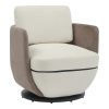 350 000024 5 Barken armchair pakoworld fabric in gray-beige shade 77x74.5x73cmIndoor furniture > Living room armchairs