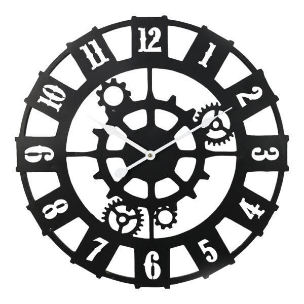 351 000001 2 Wall clock Idanst Inart metal in black shade 47x2x47cmSPRING OFFERS