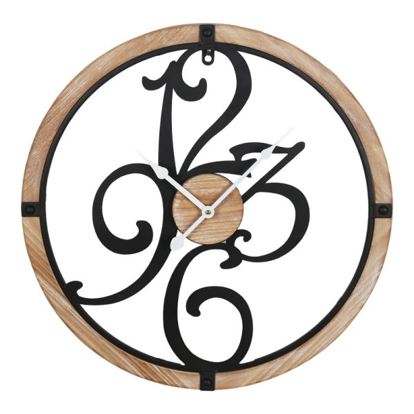 351 000002 5 Wall clock Confu Inart metal in black shade 50x2.5x50cmDecoration > Clocks