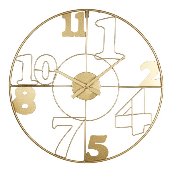351 000003 2 Wall clock Hugo Inart metal in gold color 60x3x60cmHOT DEALS