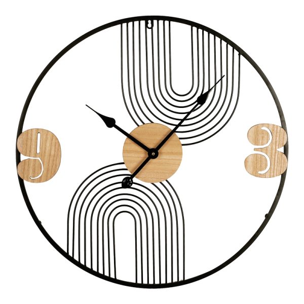 351 000004 4 Wall clock Tanel Inart metal in black shade 60x2.5x60cmDecoration > Clocks
