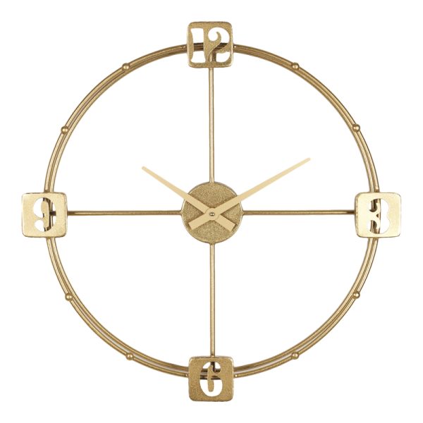 351 000009 2 Wall clock Hunga Inart metal in gold color 60x7.5x60cmDecoration > Clocks
