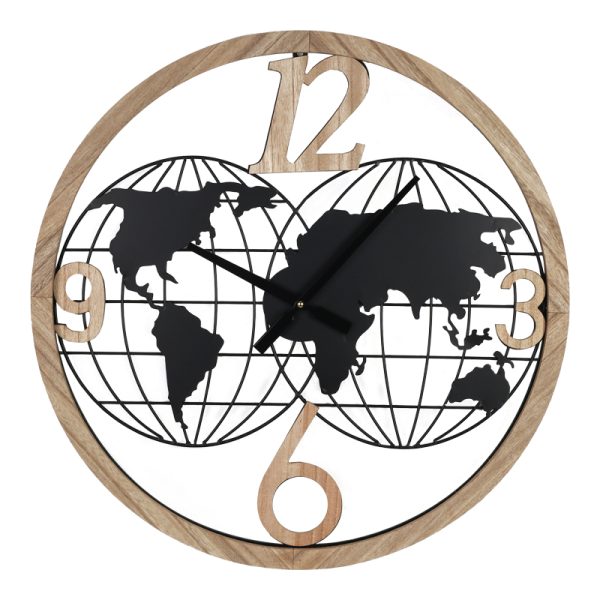 351 000011 7 Wall clock Woglo Inart metal in black shade 60x3x60cmHOT DEALS