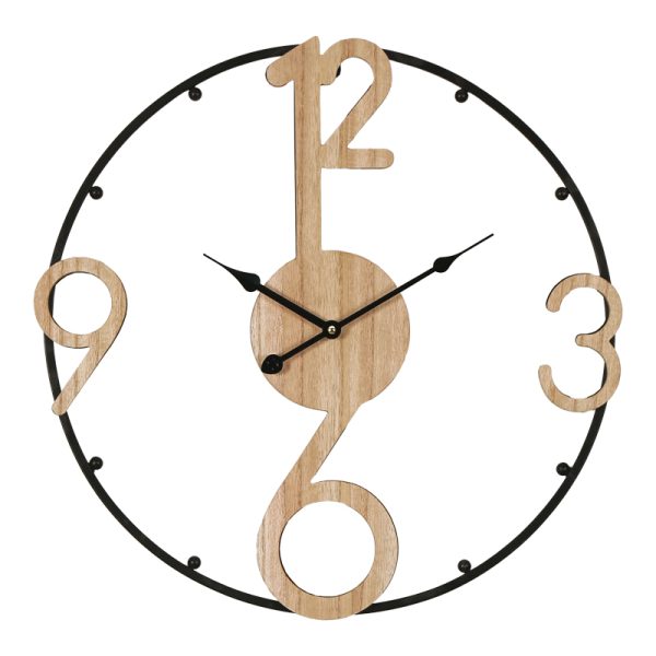 351 000020 3 Wall clock Broda Inart metal in black shade 50x3x50cmDecoration > Clocks