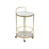 352 000010 9 Coffee table Kunlo Inart gold chrome-black glass D60x42cmIndoor furniture > Tables auxiliary