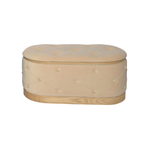 353 000001 2 7 Royel Inart chest stool set of 2 velvet in black and beige shadeIndoor furniture > Stools