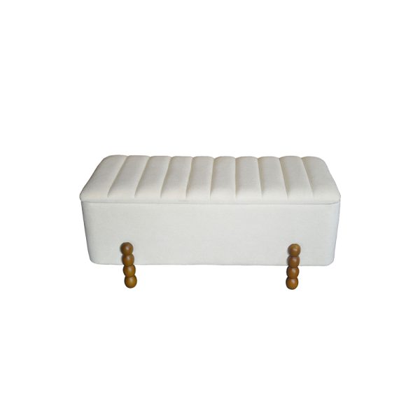353 000002 2 3 Daph Inart trunk stool set of 2 velvet in beige and white shadeIndoor furniture > Stools