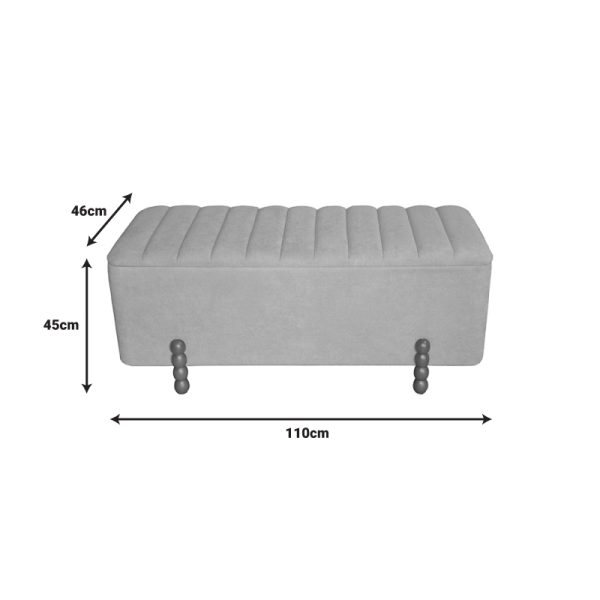 353 000002 3 3 Daph Inart trunk stool set of 2 velvet in beige and white shadeIndoor furniture > Stools