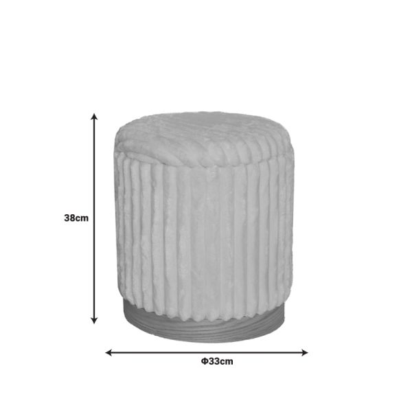 353 000006 4 3 Pance Inart stool set of 2 boucle fabric in beige and white shadeIndoor furniture > Stools