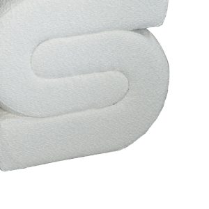 353 000008 2 7 Escargot stool Inart bouclé fabric in white shade 48x42x44cmIndoor furniture > Stools
