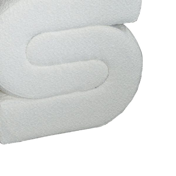353 000008 2 7 Escargot stool Inart bouclé fabric in white shade 48x42x44cmIndoor furniture > Stools