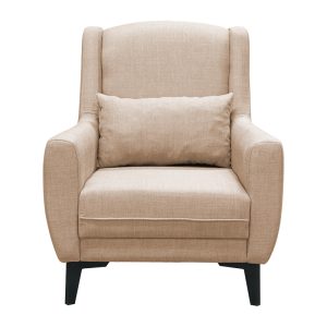 356 000009 2 2 Armchair Medea pakoworld fabric in beige shade 82x84x100cmIndoor furniture > Living room armchairs