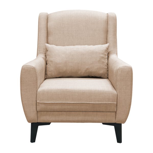 356 000009 2 2 Armchair Medea pakoworld fabric in beige shade 82x84x100cmIndoor furniture > Living room armchairs