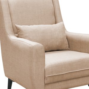 356 000009 3 2 Armchair Medea pakoworld fabric in beige shade 82x84x100cmIndoor furniture > Living room armchairs